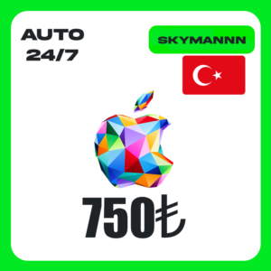 Apple iTunes 750 TL TURKEY GIFT CARD AUTO 24/7