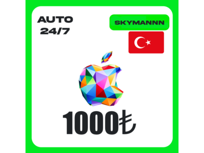Apple iTunes 1000 TL TURKEY GIFT CARD AUTO 24/7