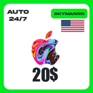 Apple iTunes $20 USD USA GIFT CARD AUTO 24/7
