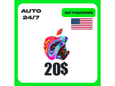 Apple iTunes $20 USD USA GIFT CARD AUTO 24/7