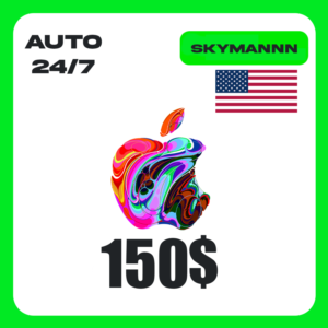 Apple iTunes $150 USD USA GIFT CARD AUTO 24/7