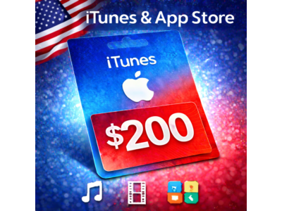 iTunes & App Store Подарочная карта — 200 USD (USA)