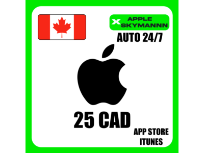 Apple iTunes 25 CAD КАНАДА ПОДАРОЧНАЯ КАРТА АВТО 24/7