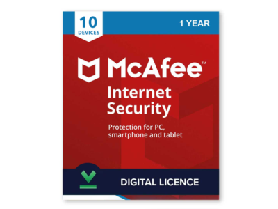Internet Security Mcafee 1 year 10 Devices Key