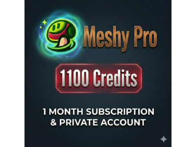 Meshy AI Pro Аккаунт 30 Дней 1100 Кредитов