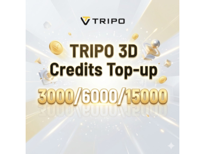 Tripo 3D Credits 3k-15k Top-up & Ready Account