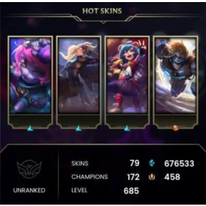 LEAGUE OF LEGENDS | 685 level | 79 skins | Full access