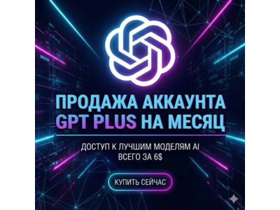 Subscription to GPT PLUS chat for a month on a personal account