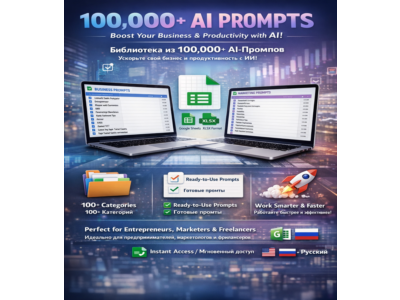 +100,000 ChatGPT & AI Prompts Pack – Business, Marketing, Productivity