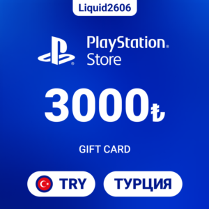 24/7  |  Карта пополнения PSN 3000 TRY (Лиры Турция)