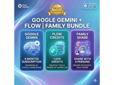 Аккаунт Google Ai Pro с Family Share 6+ месяцев, 1000 Ai Points(Antigravity, Flow)
