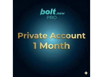 Bolt.new Pro Private Account 1 Month