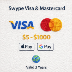 💳 Swype Visa и Mastercard | $5–$1000 | Apple Pay | Google Pay | Глобальная