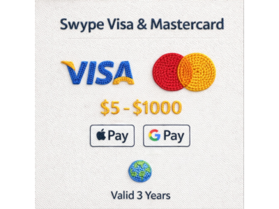 💳 Swype Visa и Mastercard | $5–$1000 | Apple Pay | Google Pay | Глобальная