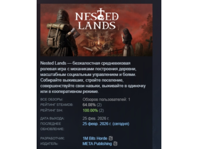 Nested Lands АВТОДОСТАВКА STEAM РОССИЯ