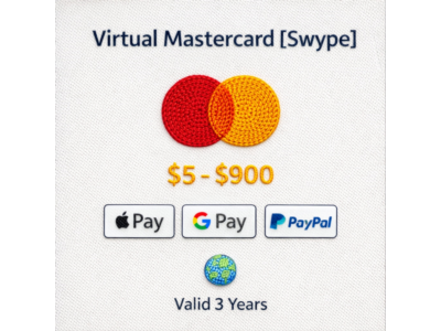 Виртуальная карта Mastercard [Swype] $5-$900 | Apple Pay | Google Pay | PayPal