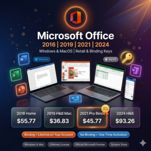 Office 2016 2019 2021 2024 Key Win MacOS Retail Bind
