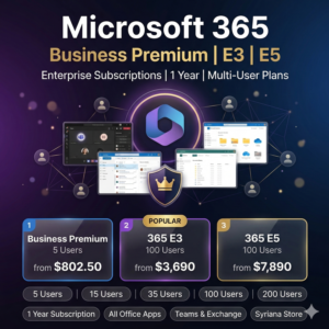Microsoft 365 Business E3 E5 Enterprise Subscription Key