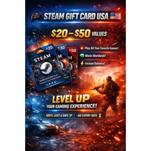 🎮 Steam Gift Card USA 🇺🇸 | $20–$50 | ⚡ Быстрая доставка | 🎯 Игры без границ