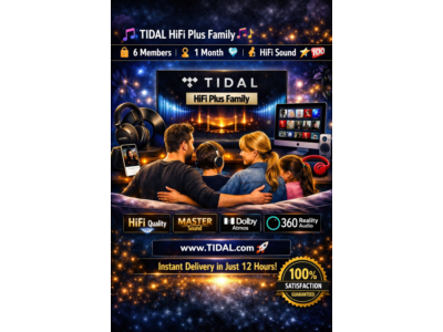 🎧 TIDAL HiFi Plus Family 🎶 | 🔒 6 Members | ⏳ 1 Month 💎 | 🚀 HiFi Sound ⚡💯