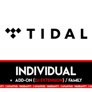 TIDAL HIFI PLUS PREMIUM  / 1 MONTH / FULL ACCESS / DJ Extension Add-On / INDIVIDUAL