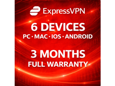 Код активации Express VPN для 6 устройств, 3-месячная пробная версия.