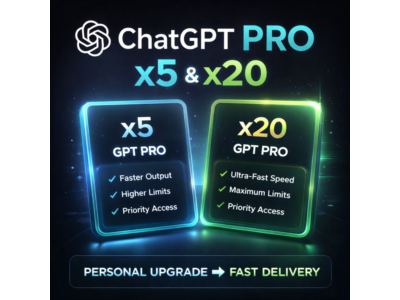 CHAT GPT PRO x5 / x20 – 1 МЕСЯЦ | БЫСТРО И ДЕШЕВО | ПОЛНАЯ ГАРАНТИЯ | НЕ ТРЕБУЕТСЯ ВХ