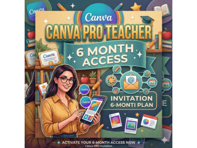 Canva PRO Teacher | 6 Month | Invitation by Email