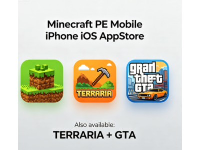 Minecraft PE Mobile iPhone iOS AppStore +TERRARIA+GTA