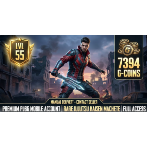 PUBG Mobile | Level 55 | 7394 G-Coin | Machete Lab (Inverted Spear) | Full Access