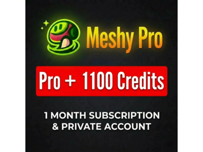 Meshy AI Pro Подписка | 1100 Кредитов | Создание 3D Моделей | Нейросеть｜АВТОДОСТАВКА