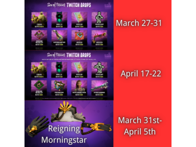 Sea of Thieves 19/19💎Правящая Утренняя Звезда x3💎150 000 золота 27 марта — 22 апрел