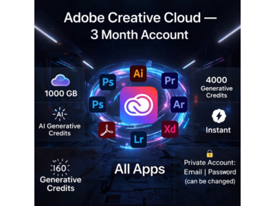 Подписка Adobe Creative Cloud — Аккаунт на 3 месяца