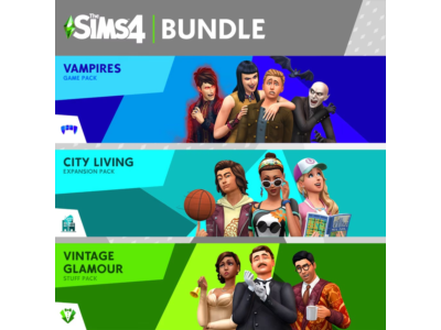The Sims 4 набор Жизнь в городе, Вампиры и Гламурный винтаж 3в1 XBOX КЛЮЧ
