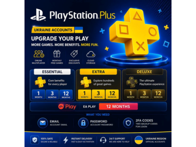 🎮 PlayStation Plus Украина 🇺🇦 | Essential • Extra • Deluxe | 1–12 месяцев