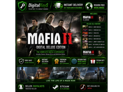 Mafia II Digital Deluxe — Steam Gift / По всему миру, кроме Японии