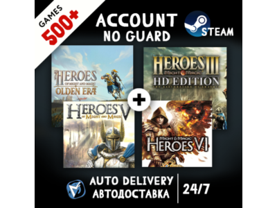 Might & (and) Magic: Heroes VI 6 + 500 ИГР STEAM АККАУНТ
