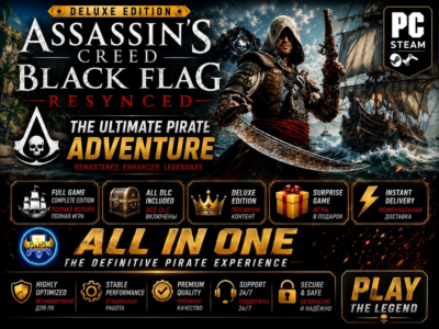 ASSASSIN&acute;S CREED BLACK FLAG: DELUXE EDITION + ALL DLC · NO QUEUE · 24