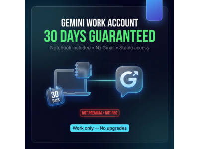 10 🔥рабочий аккаунт Gemini | Гарантировано 30 дней | Стабильное ежедневное