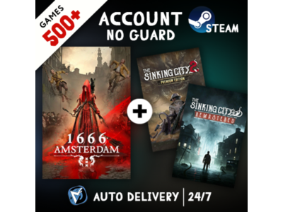 1666: Amsterdam + The Sinking City 1 + 2 + 500 ИГР STEAM АККАУНТ