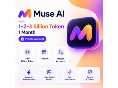 Muse AI / 1–2–3 миллиарда токенов - 1 месяц - Личный аккаунт