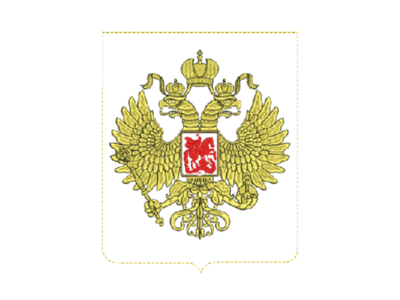 Машинная вышивка герб Российской Федерации