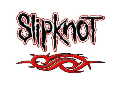 Машинная вышивка логотип группы  SlipKnot