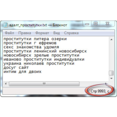 Ключевые слова. Интим-досуг тематика. 9993 шт + БОНУС