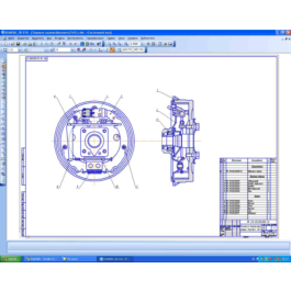 Rear brake mechanism drawing Moskvich-2141