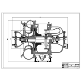 Longitudinal section of the turbocharger TC-38