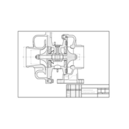 Longitudinal section of the turbocharger TCR 8.5