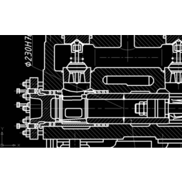 Assembly drawing mud pump UNB-600 (A1) with a frame