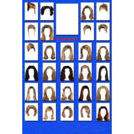 Women's hair styles - templates for Photoshop