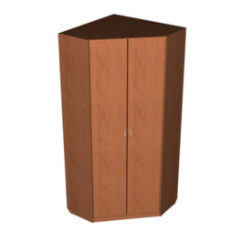 Draft corner cabinet with two doors.